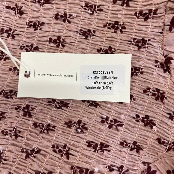 NWT Rylee + Cru Teen Stella Dress - Blush Fleur Size 12 - Picture 5 of 6